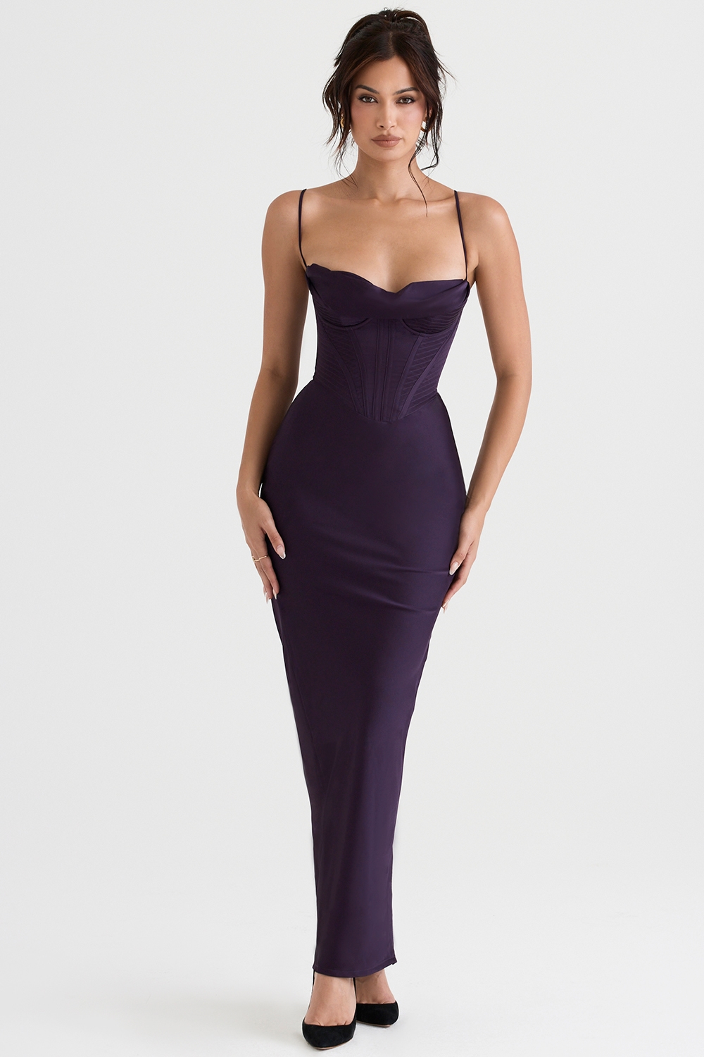 Charmaine  Night Shade Corset Maxi Dress — image 3