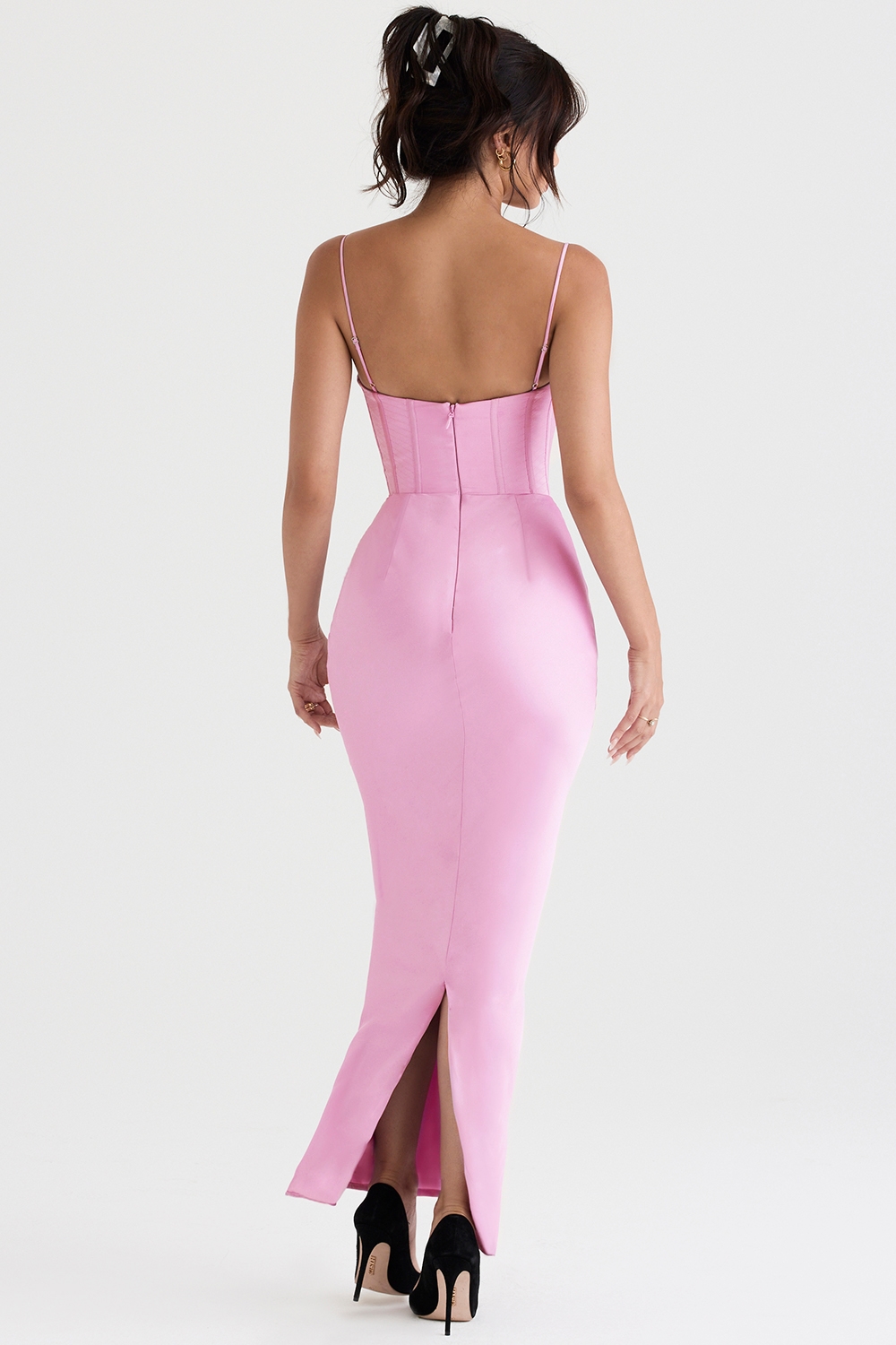 Charmaine  Pink Corset Maxi Dress — image 9
