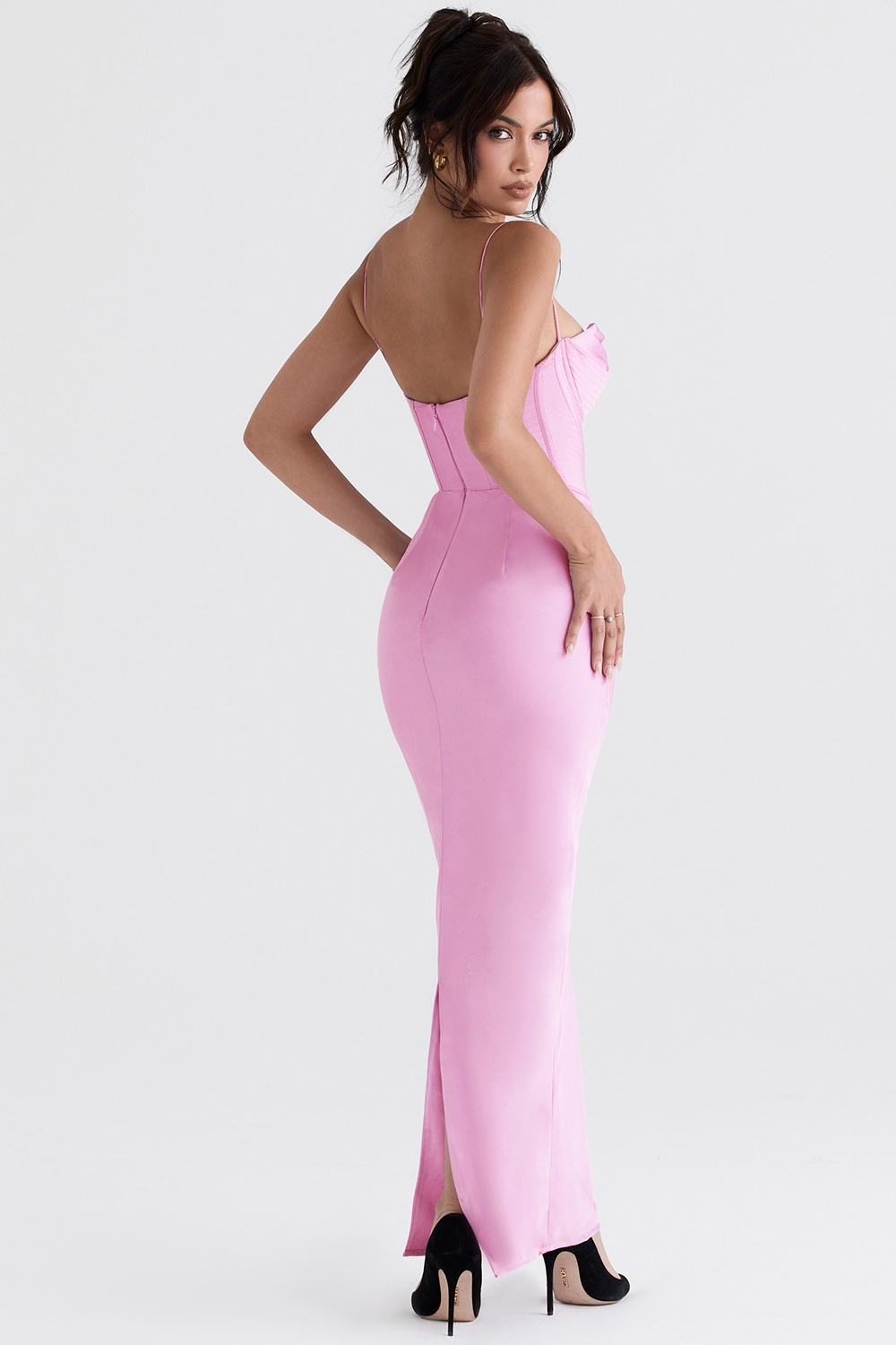 Charmaine  Pink Corset Maxi Dress — image 8