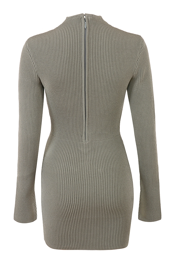 Jada  Artichoke Knit Lace Up Dress — image 15