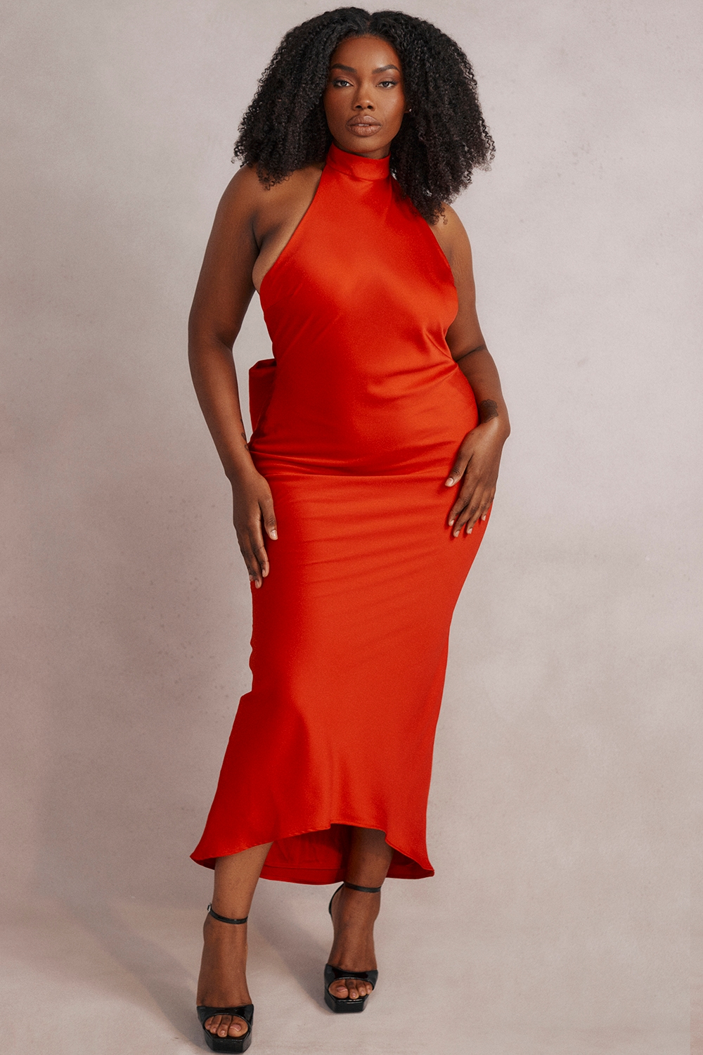 Ilaria  Red Bow Halter Dress — image 17