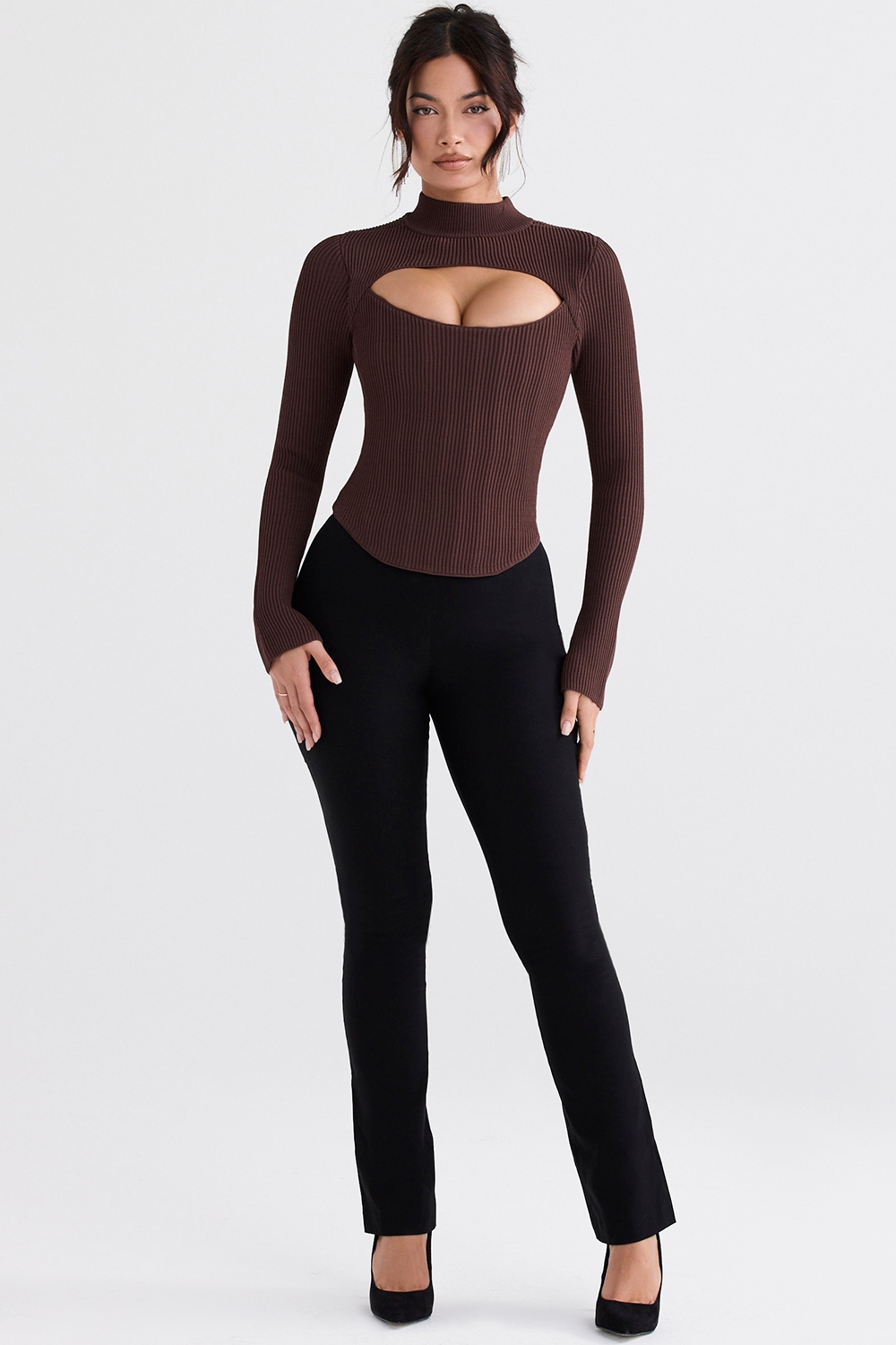 Georgina  Cocoa Knitted Corset — image 2