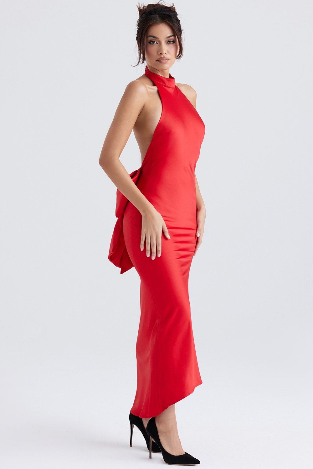 Ilaria  Red Bow Halter Dress — image 6
