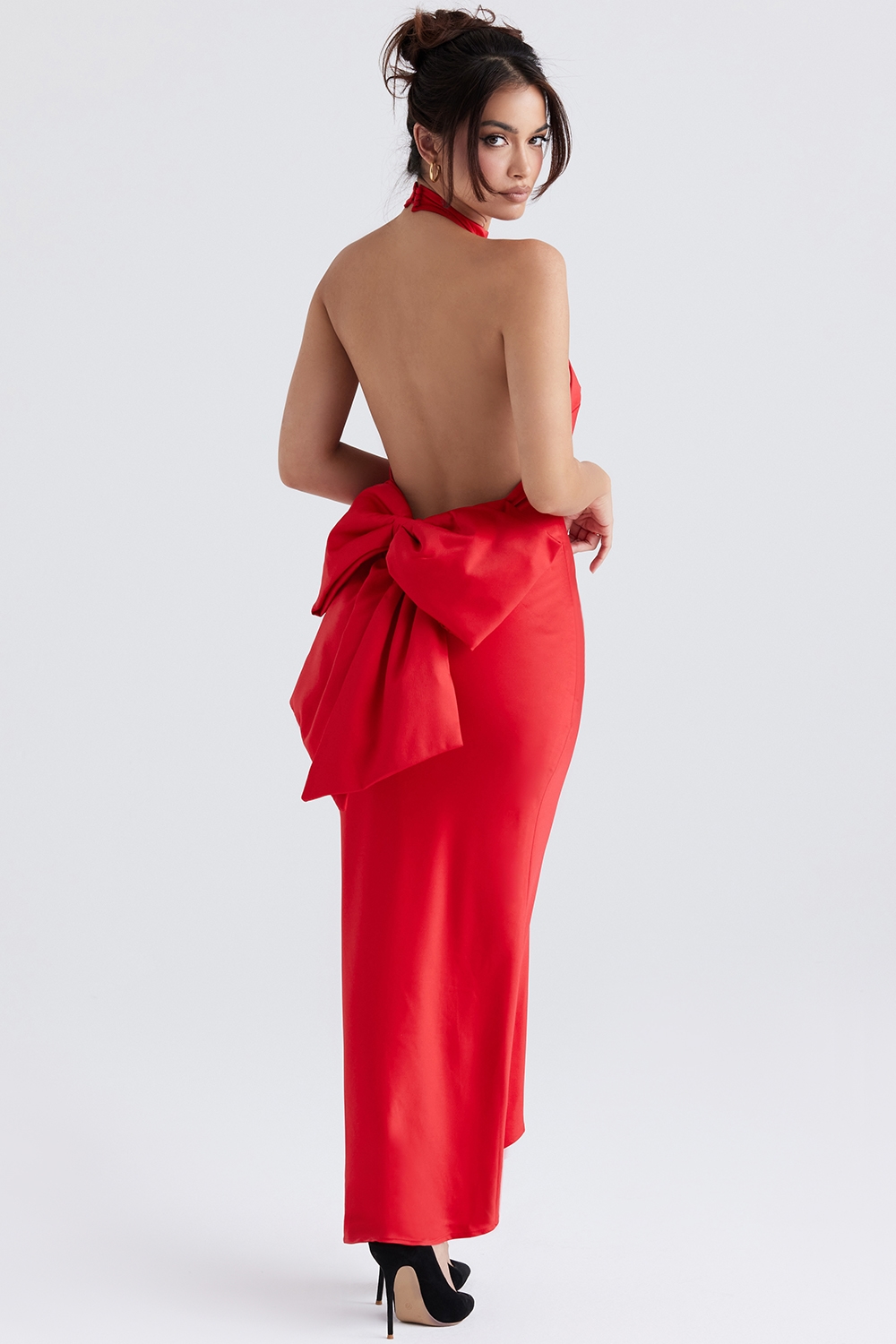 Ilaria  Red Bow Halter Dress — image 7