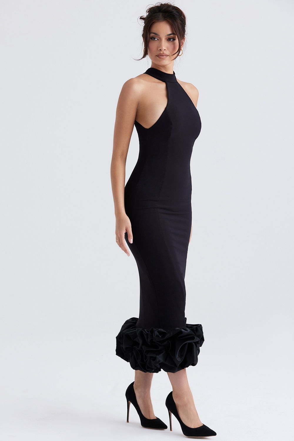 Juniper  Black Peplum Midi Dress — image 6