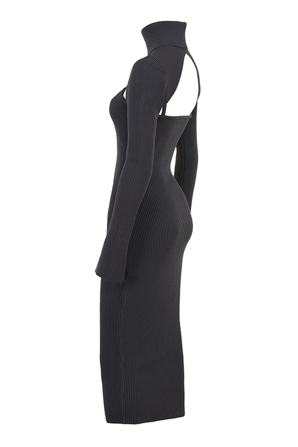 Meliora  Charcoal Knit Midi Dress — image 20