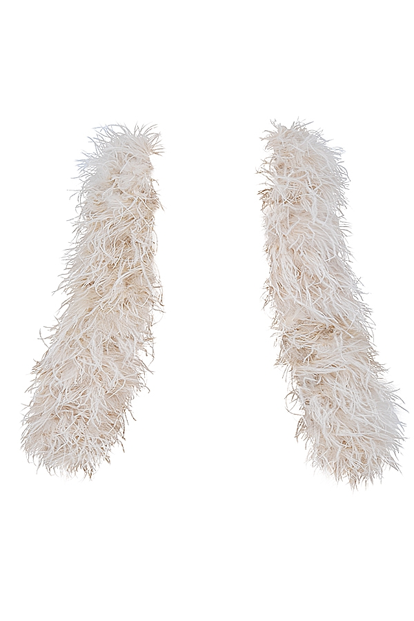 Ash  Off White Marabou Sleeve Jacket — image 11