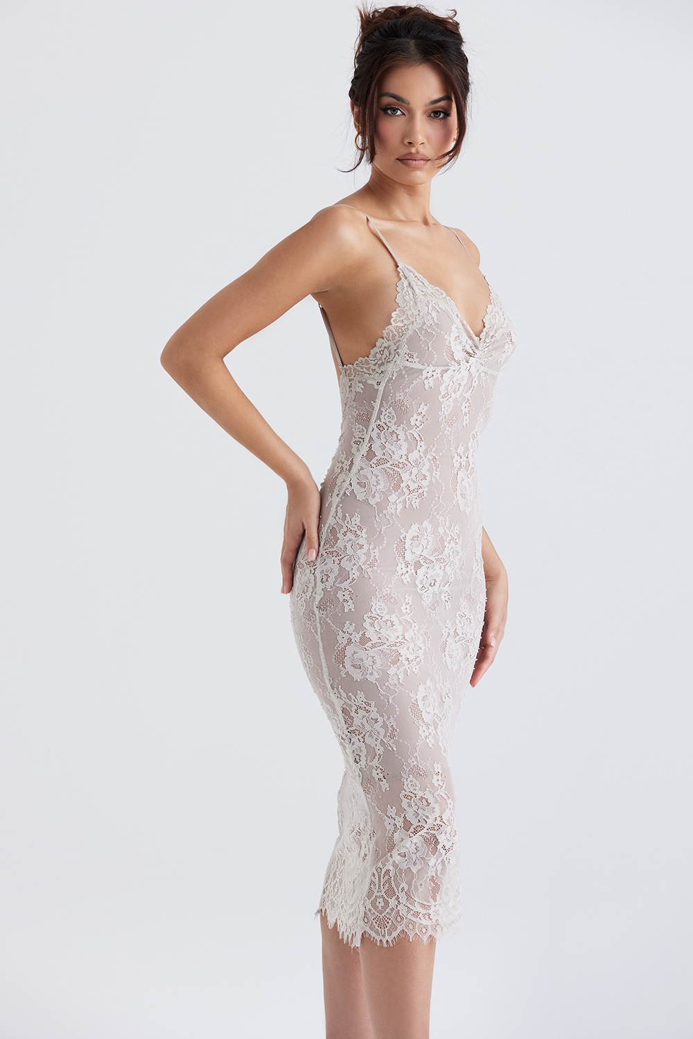 Serelle  Antique Ivory Lace Midi Dress — image 6