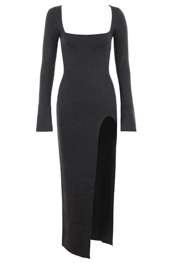 Tolani  Charcoal Cashmere Knit Maxi Dress — image 12