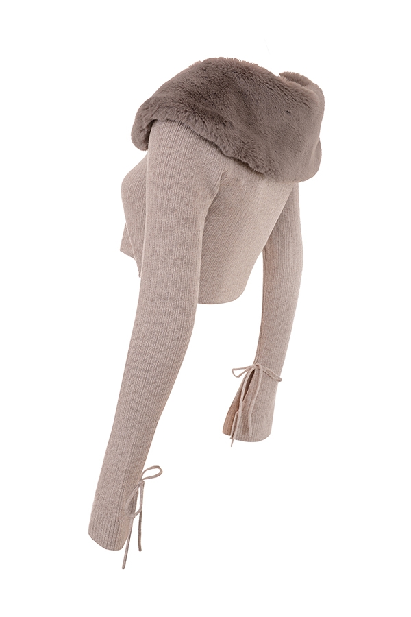 Dahlia  Beige Cashmere Cardigan — image 13