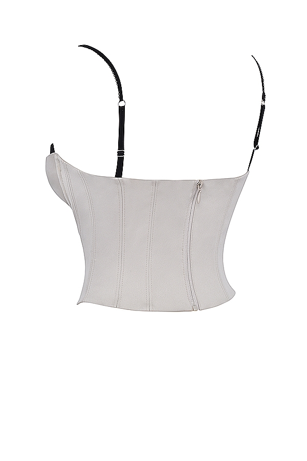 Luette  Beige Satin Underwired Corset — image 9