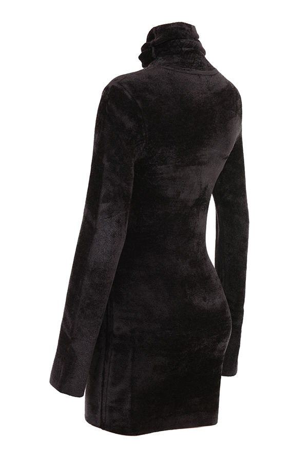 Taya  Charcoal Chenille Mini Dress — image 14