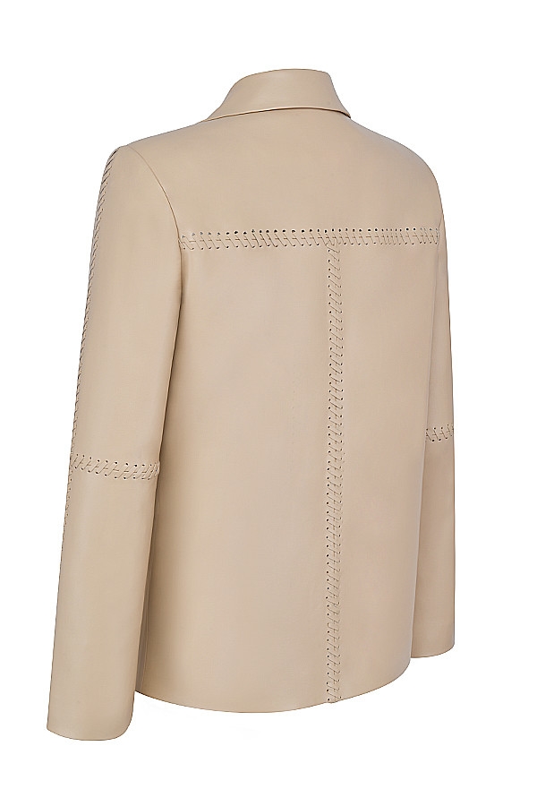Mistress Rocks Ecru Vegan Leather Blazer - SALE — image 10