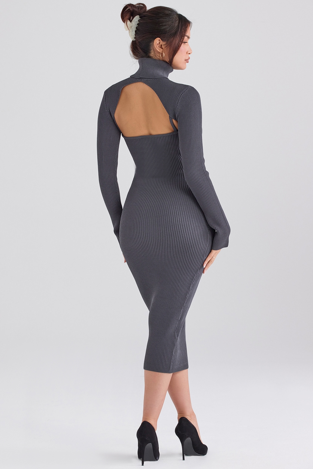 Meliora  Charcoal Knit Midi Dress — image 12