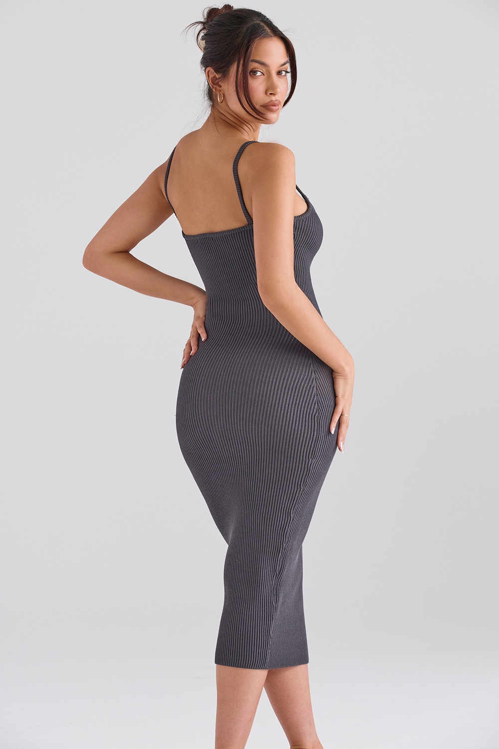 Meliora  Charcoal Knit Midi Dress — image 15