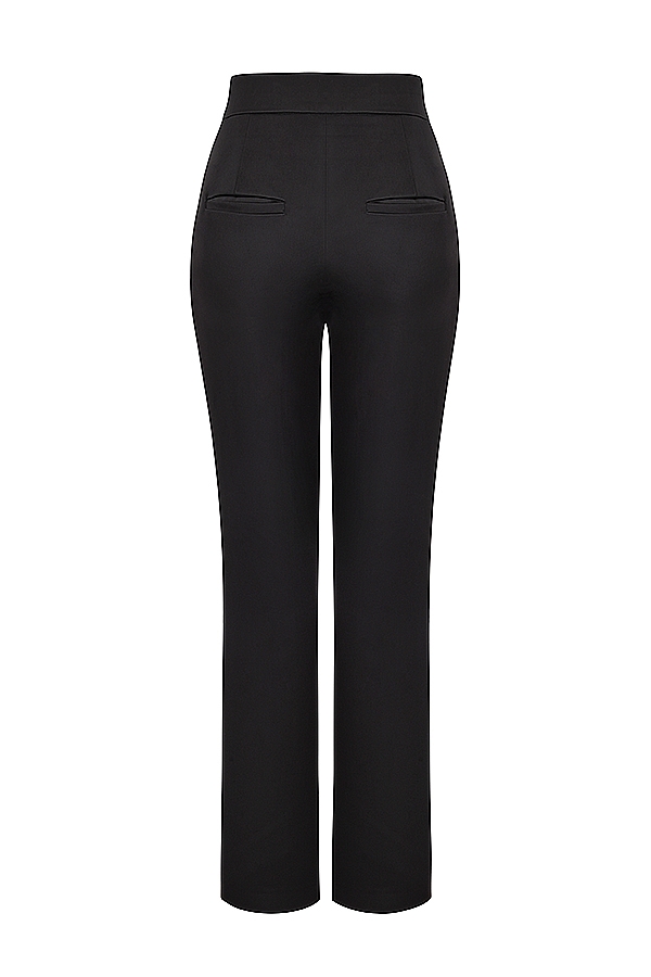 Tansy  Black Satin Trousers — image 10