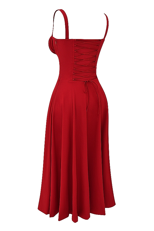 Carmen  Red Rose Bustier Sundress — image 17