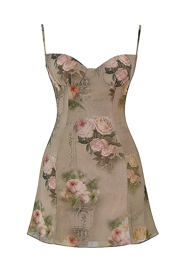 Christiana  Vintage Floral Mini Dress — image 14