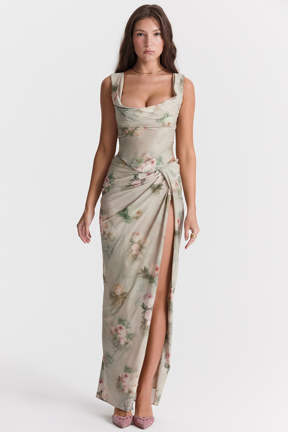 Una  Vintage Floral Corset — image 3