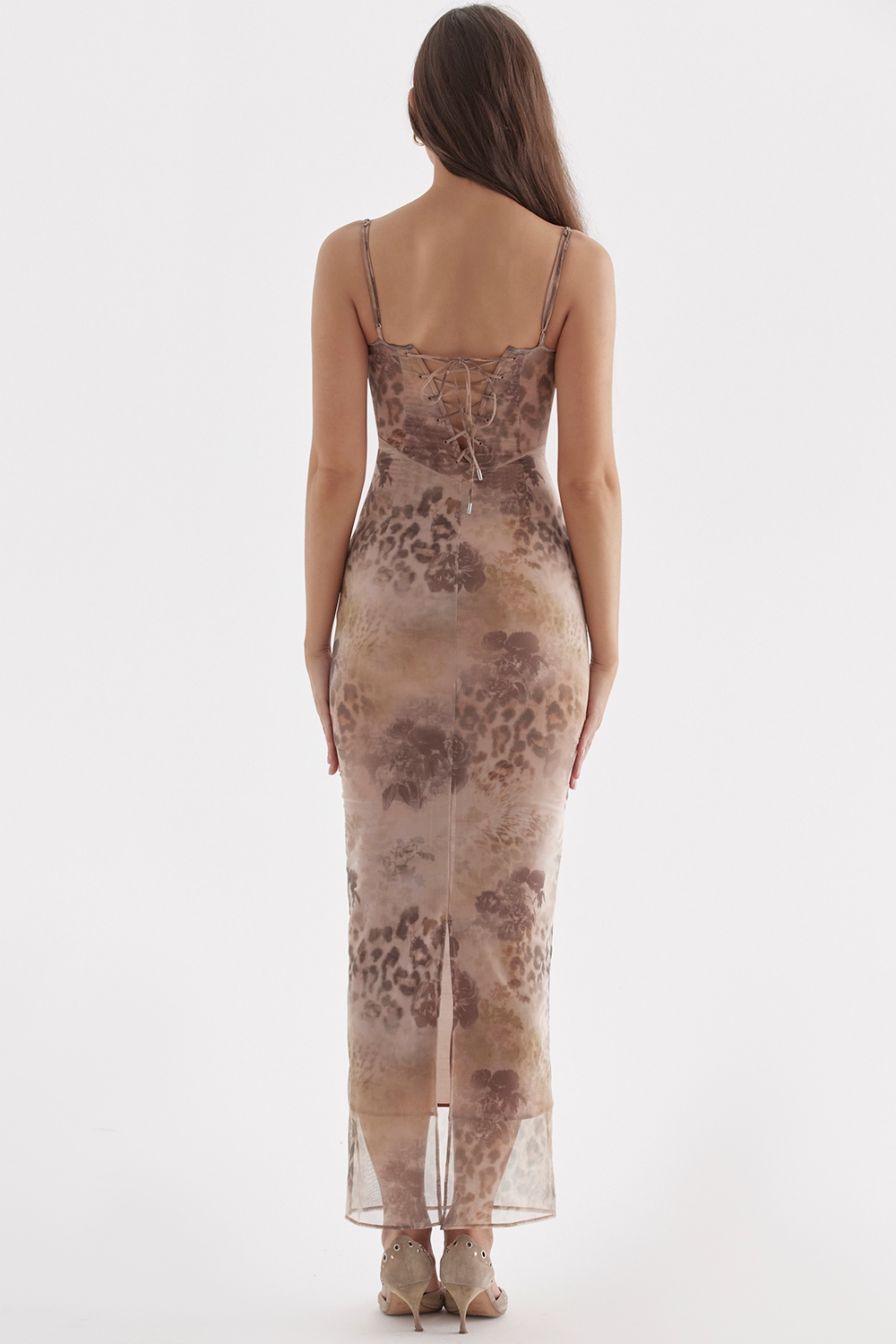 Aiza  Cream Floral Print Maxi Dress — image 12