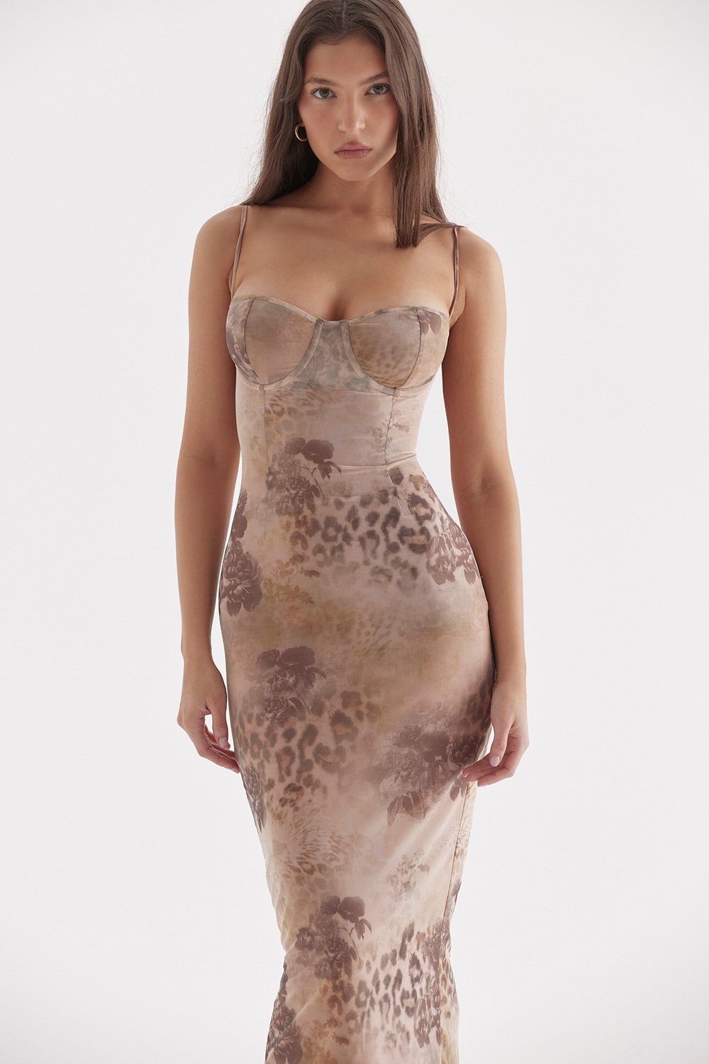 Aiza  Cream Floral Print Maxi Dress — image 6
