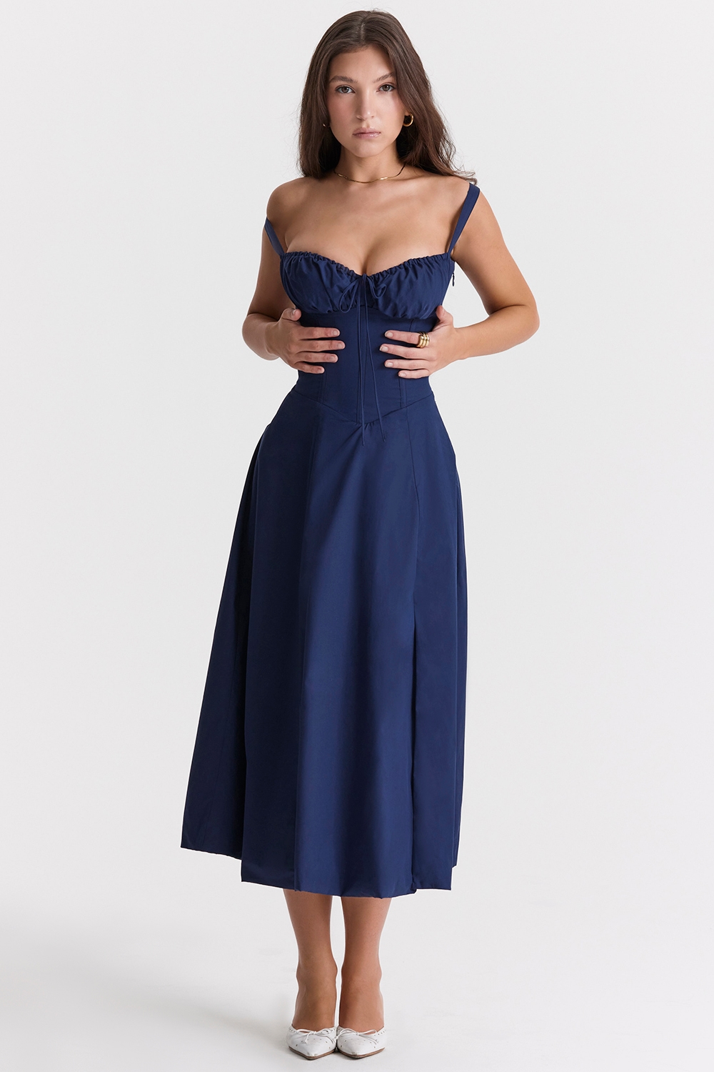 Carmen  French Navy Bustier Sundress — image 5