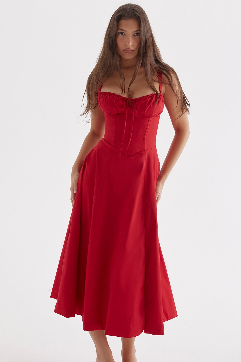 Carmen  Red Rose Bustier Sundress — image 7