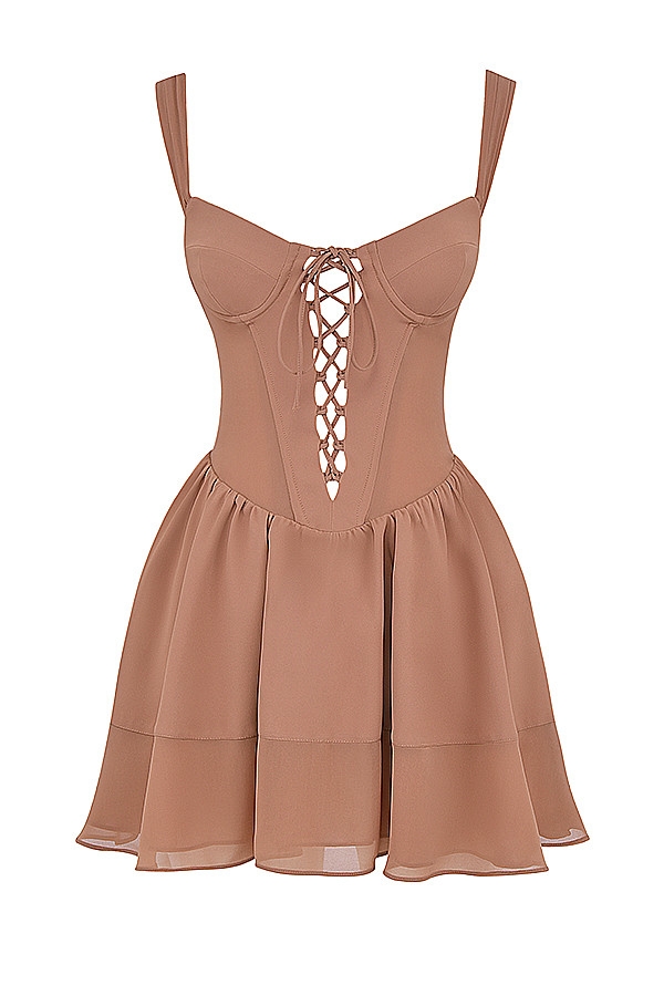 Mistress Rocks Cinnamon Lace Up Mini Dress - SALE — image 13