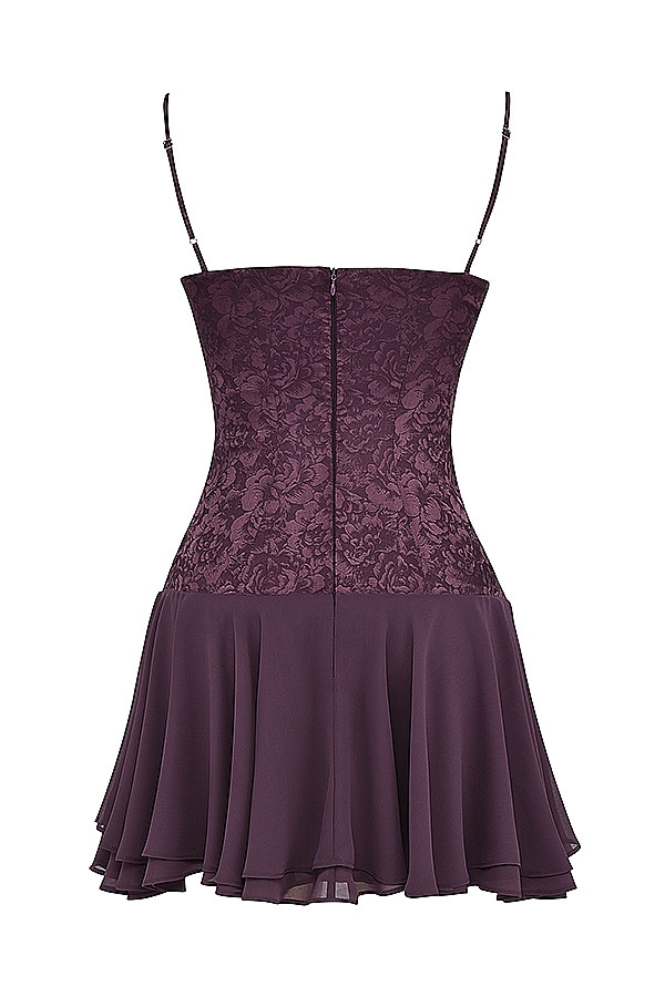 Mistress Rocks Prune Floaty Mini Dress - SALE — image 14