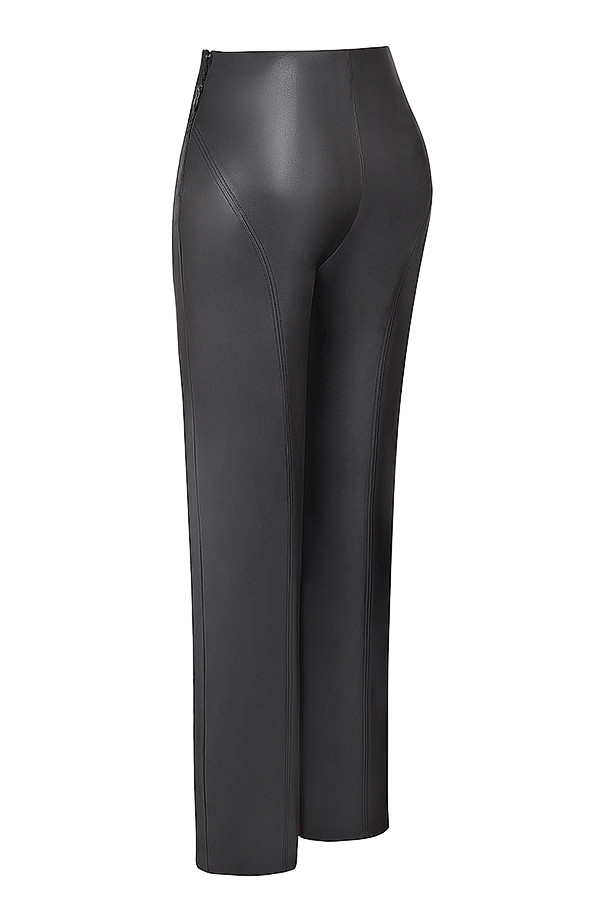 Mistress Rocks Black Vegan Lace Up Trousers - SALE — image 7