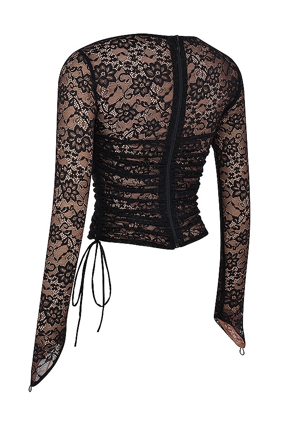 Mistress Rocks Black Lace Cut Out Top - SALE — image 12
