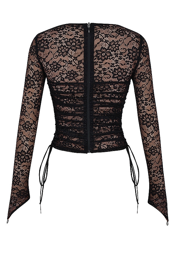 Mistress Rocks Black Lace Cut Out Top - SALE — image 13