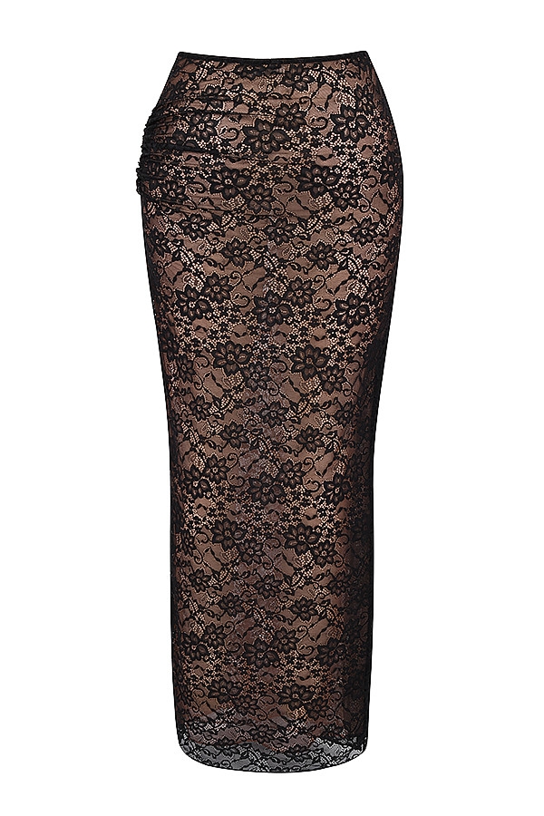 Mistress Rocks Black Lace Maxi Skirt - SALE — image 14