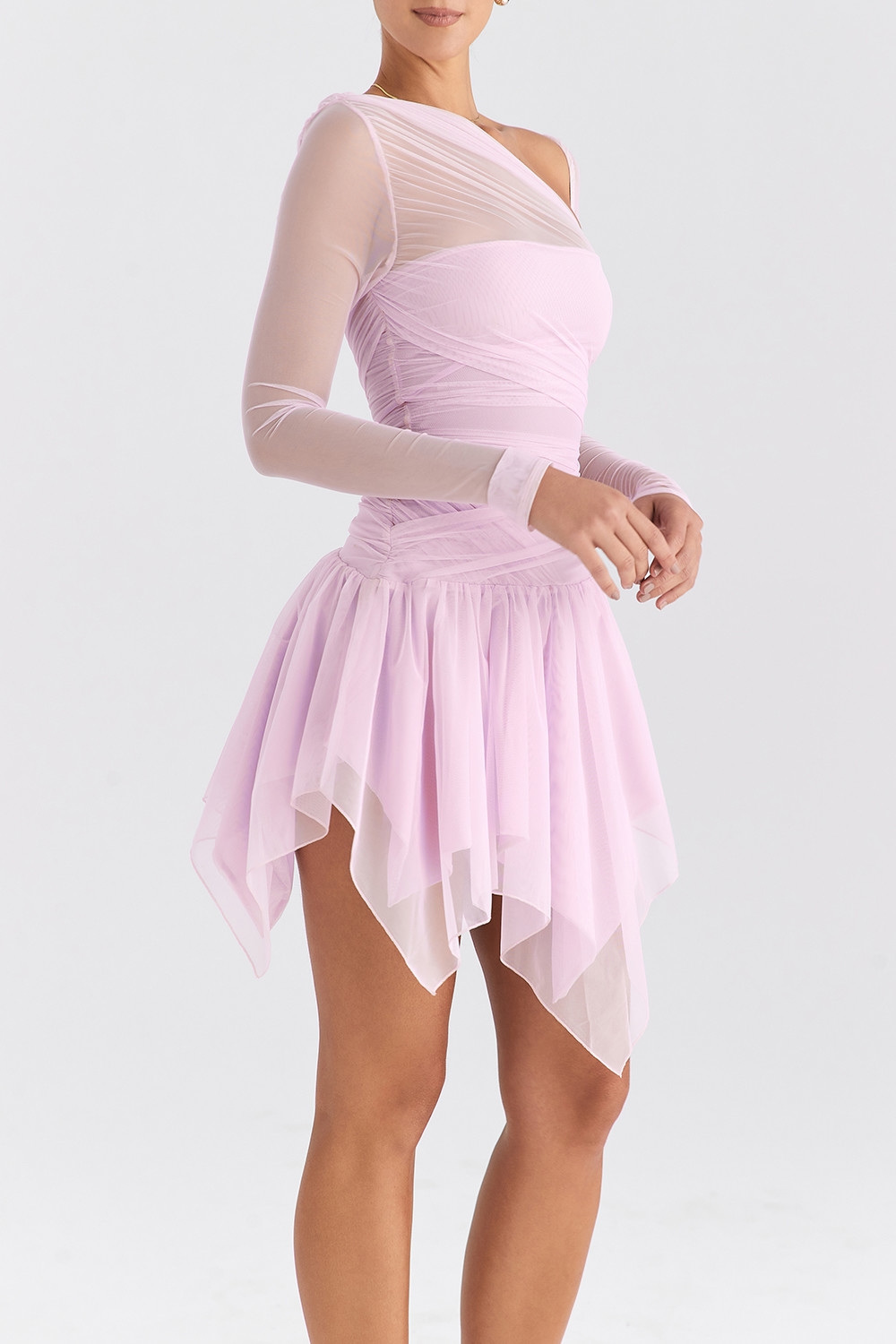 Mistress Rocks Mallow Layered Asymmetric Dress - SALE — image 7