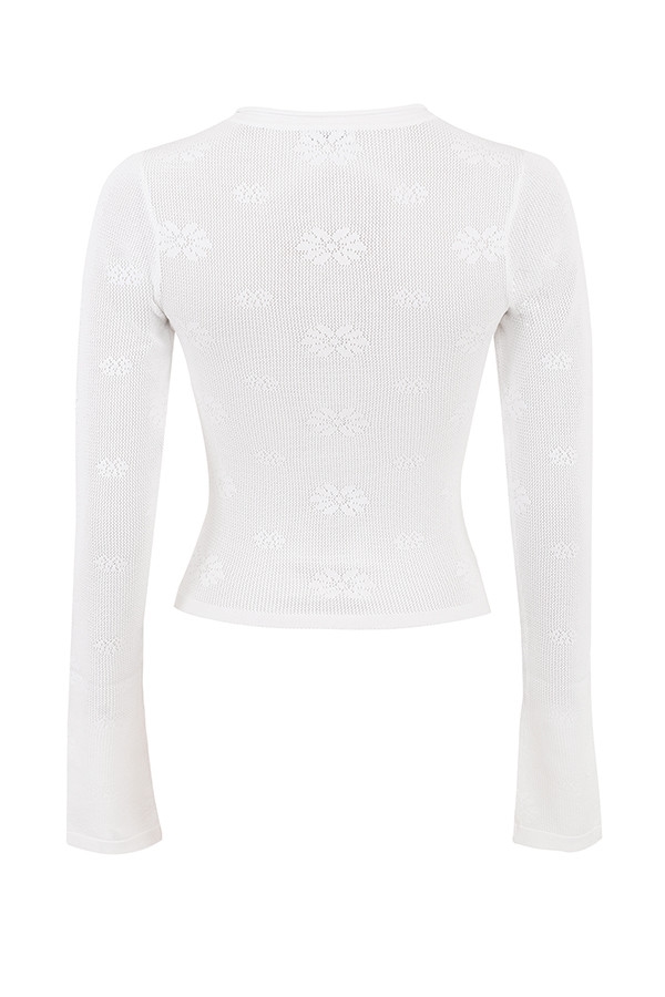 Mistress Rocks Ivory Floral Knit Top - SALE — image 12