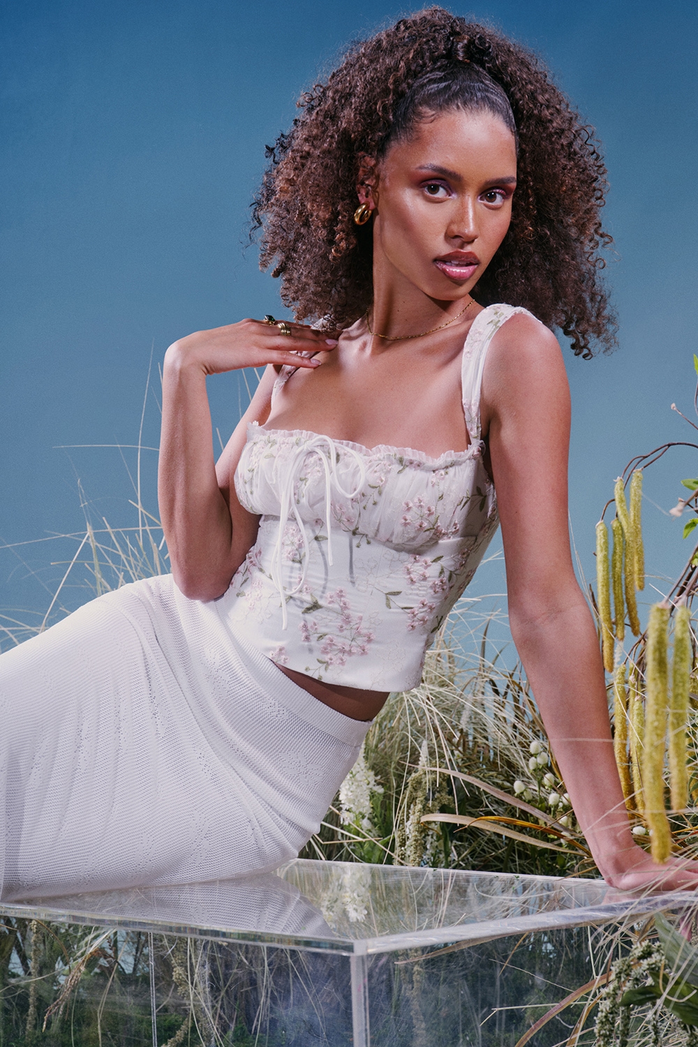 Mistress Rocks White Embroidered Bustier Top - SALE — image 9
