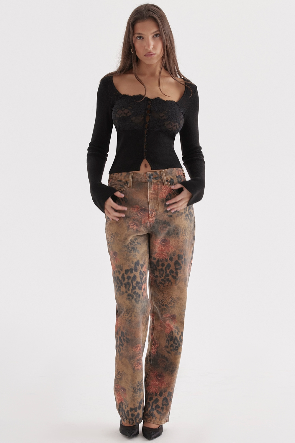 Samia  Floral Printed Jeans — image 2