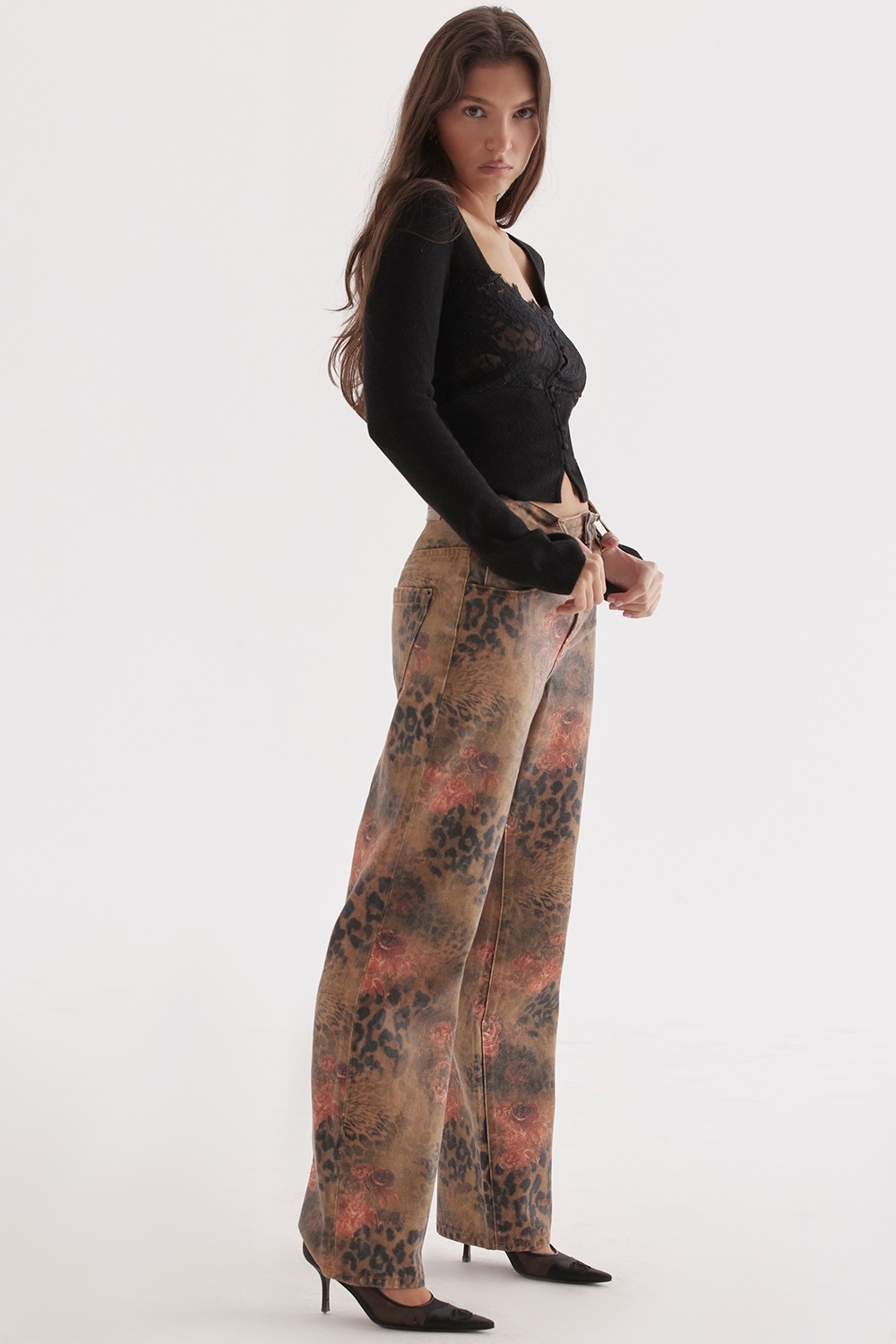 Samia  Floral Printed Jeans — image 7