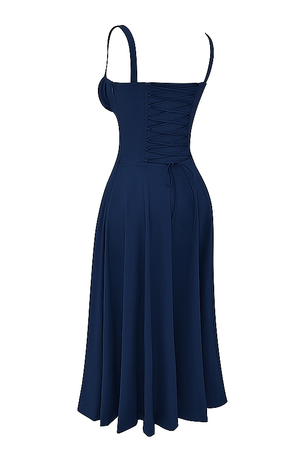Carmen  French Navy Bustier Sundress — image 17