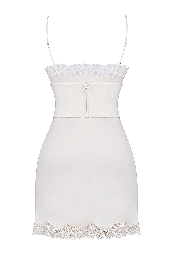 Soraya  Ivory Satin Slip Dress — image 18