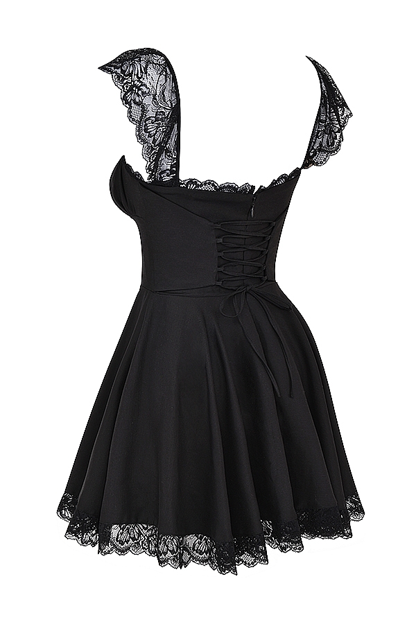 Kaia  Black A-Line Mini Dress — image 17
