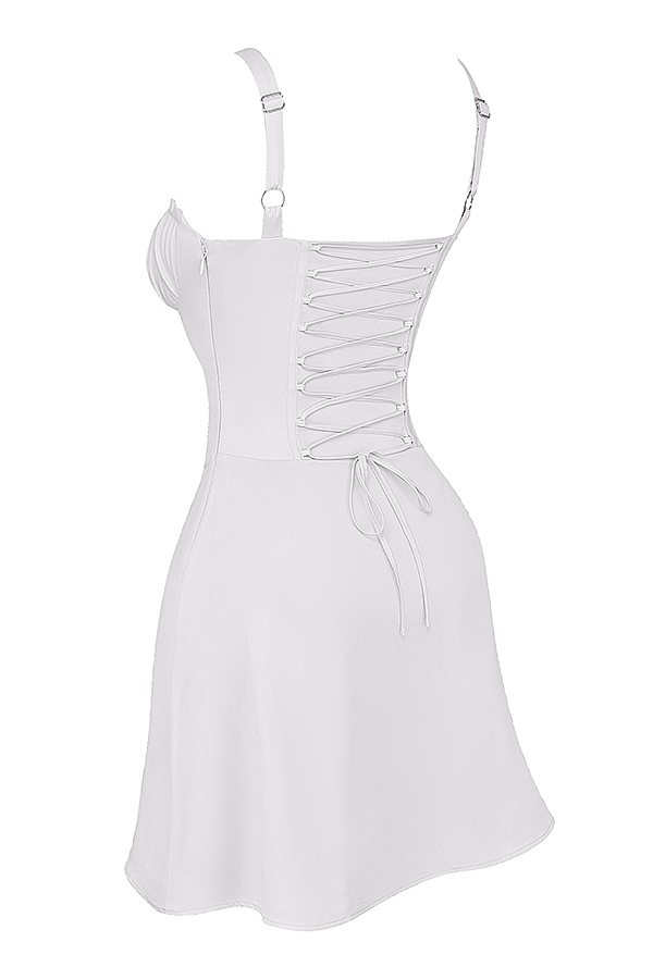Carlotta  White Corset Mini Dress — image 12