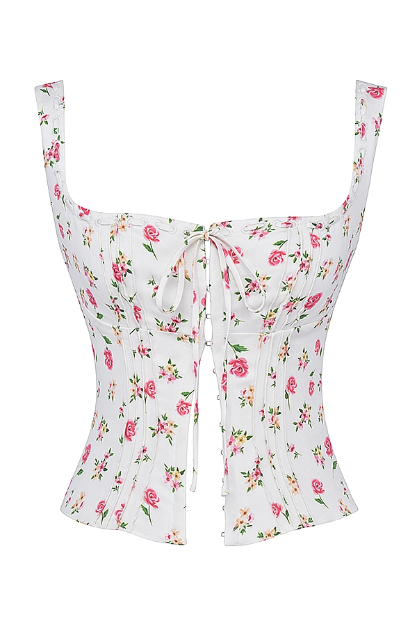 Chicca  Rose Print Floral Top — image 12