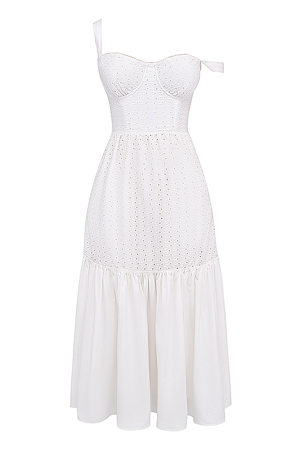 Elia  White Broderie Anglaise Midi Sundress — image 12