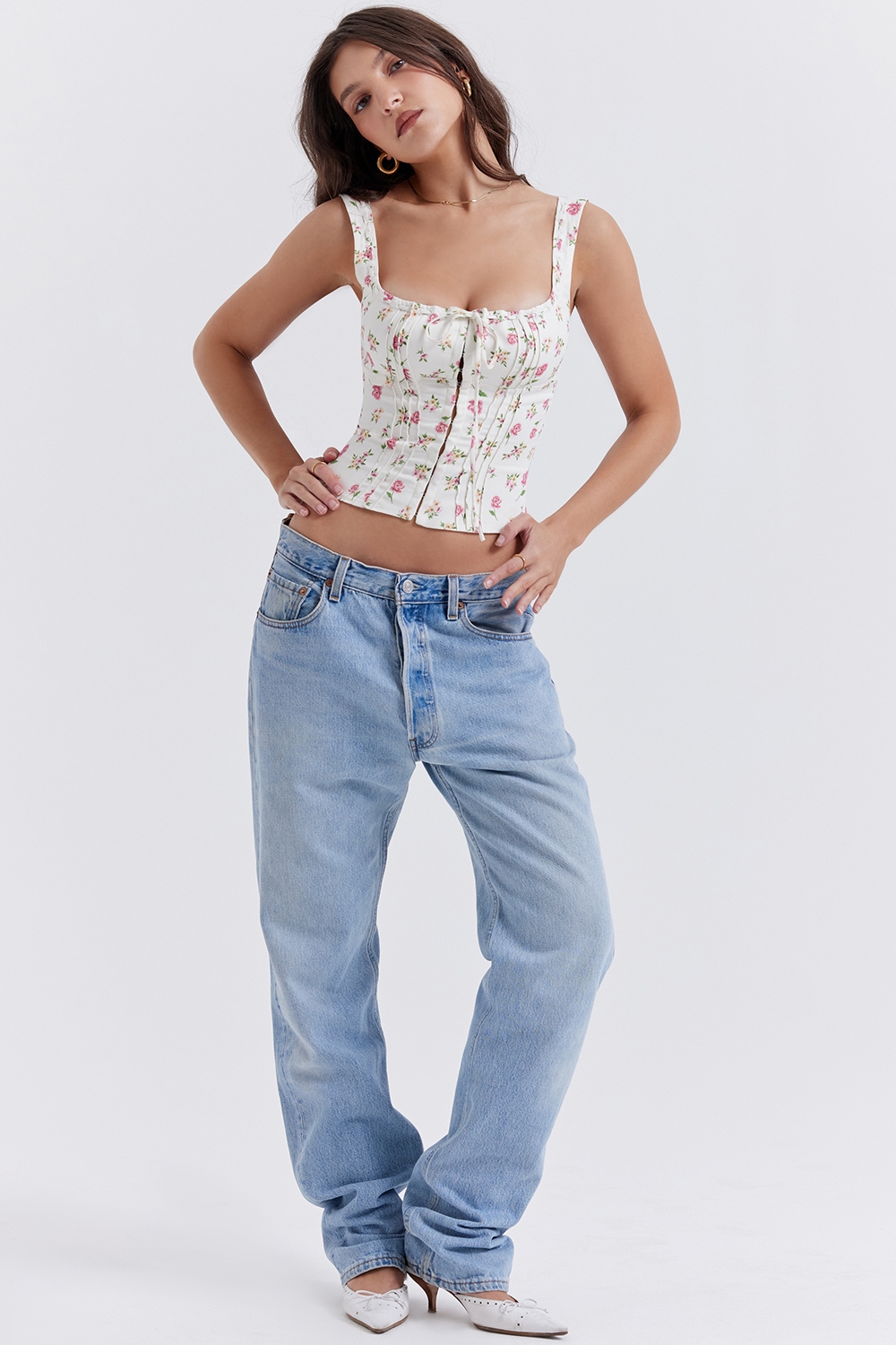 Chicca  Rose Print Floral Top — image 5