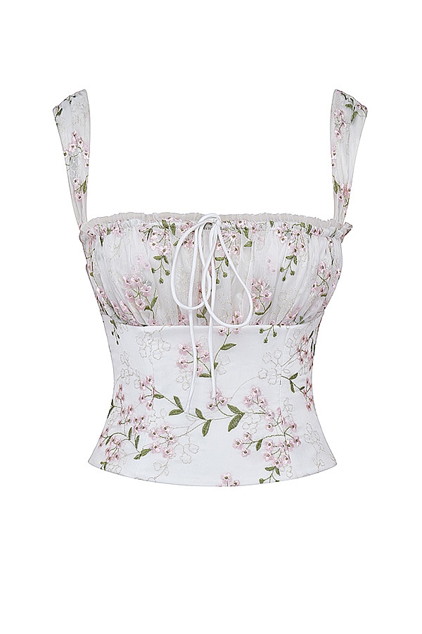 Mistress Rocks White Embroidered Bustier Top - SALE — image 12