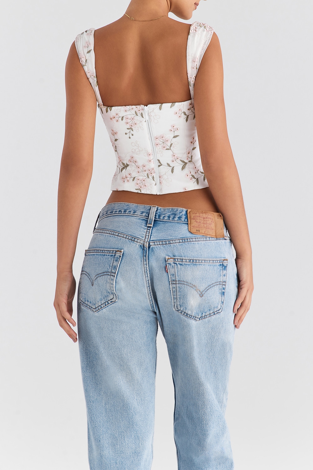 Mistress Rocks White Embroidered Bustier Top - SALE — image 8