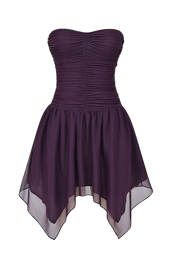 Mistress Rocks Shadow Gathered Asymmetric Dress - SALE — image 11