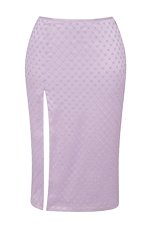 Mistress Rocks Lavender Beaded Midi Skirt - SALE — image 11