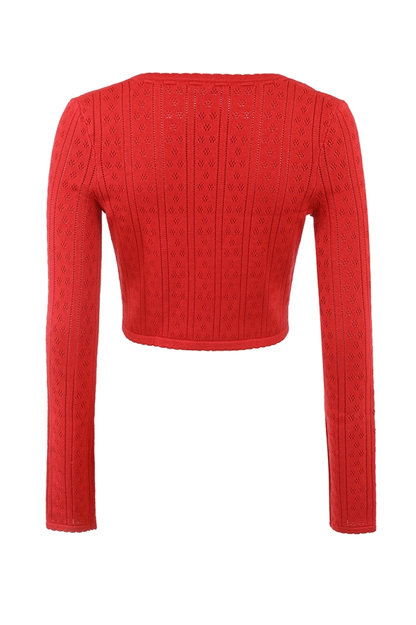 Perla  Cherry Ribbed Knit Top — image 17